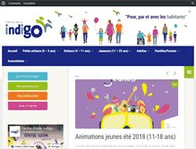 Tablet Screenshot of csindigo.centres-sociaux.fr